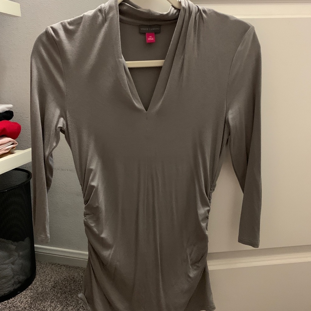 Vince Camuto Gray Long Sleeve Blouse
